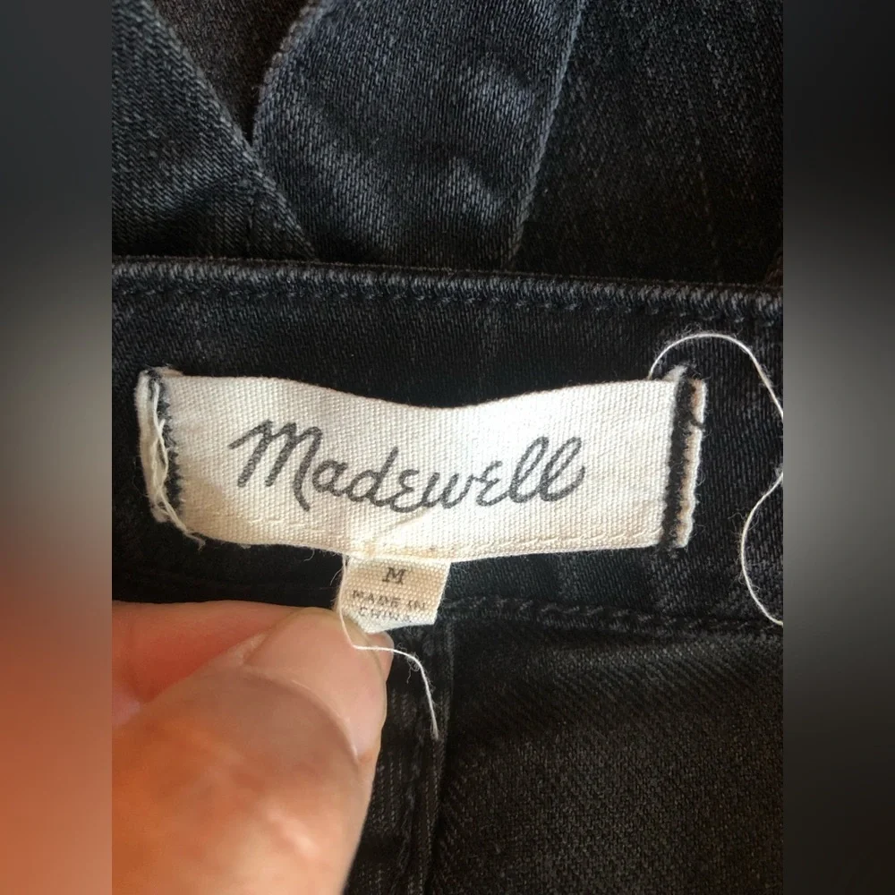 Madewell Women’s Denim Overall Jumpsuit Black Size Medium - Picture 13 of 15